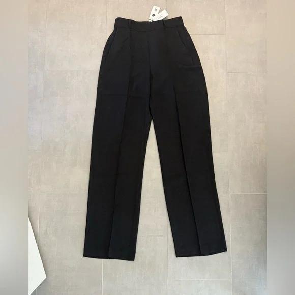 SPANX TALL Crepe straight leg black trouser pants - Picture 3 of 4